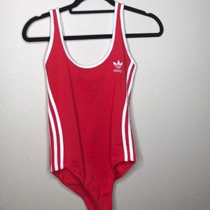 Red adidas bodysuit brand new with tags